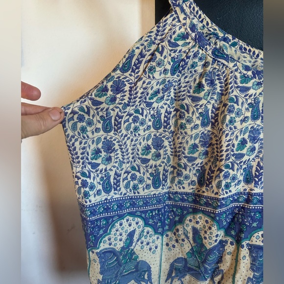 Vintage Avatar Indian Cotton Handblocked Paisley Tank Top Size L - Picture 3 of 12